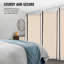 Beige Folding Room Divider and Portable Privacy Screen for Home or Office