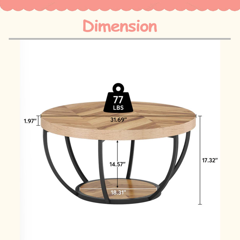 Table ronde à 2 niveaux, table de voeux en bois, petite table de bureau, Bois