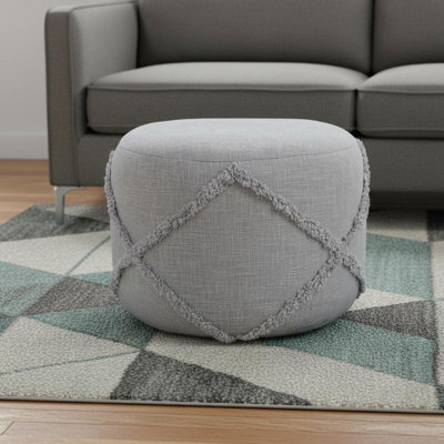 Repose-pieds cylindrique en coton 18 po