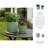 Embossed Ceramic Planters with Saucer For Indoor & Outdoor Use - Textured Flower Pots Home Accent for Living Room & Patio Décor - Green-878722645