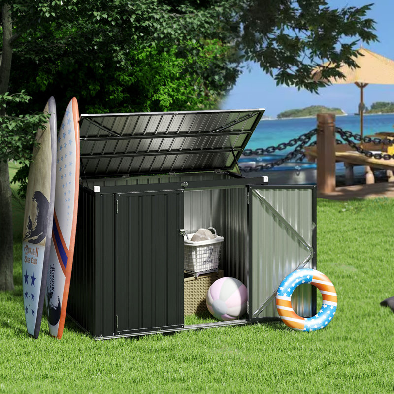 172 X 95 X 130 Cm Outdoor Trash Can Storage Shed （Excluding Foundation）