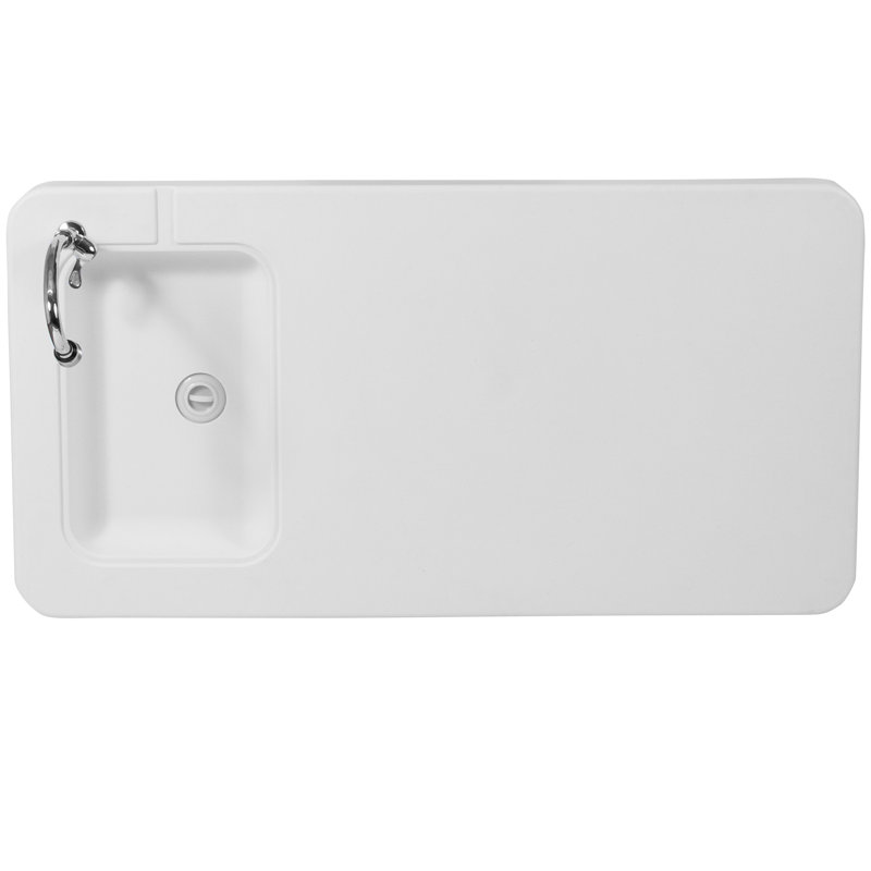 Gray Metal Folding Fish Cleaning Table with Sink, 45"
