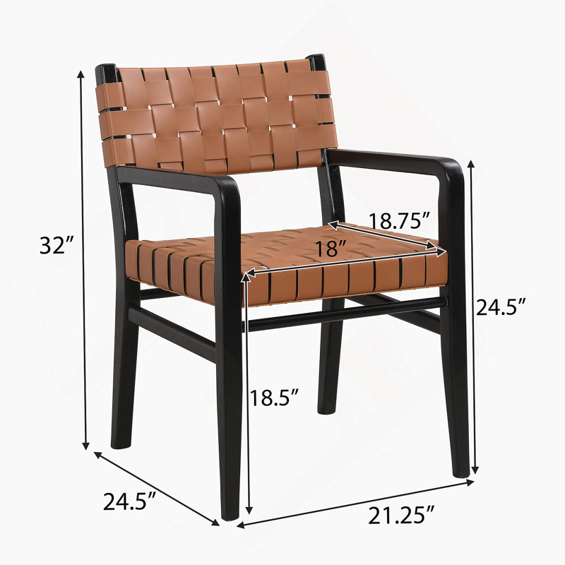 Chaise de salle à manger (ensemble de 2), Brun, Noir