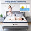 Matelas 10 po, matelas en mousse à mémoire de forme hybride avec coton d'espace pour un sommeil serré, matelas à fermeté moyenne ferme avec soutien plus fort, isolement des mouvements et soulagement de la pression