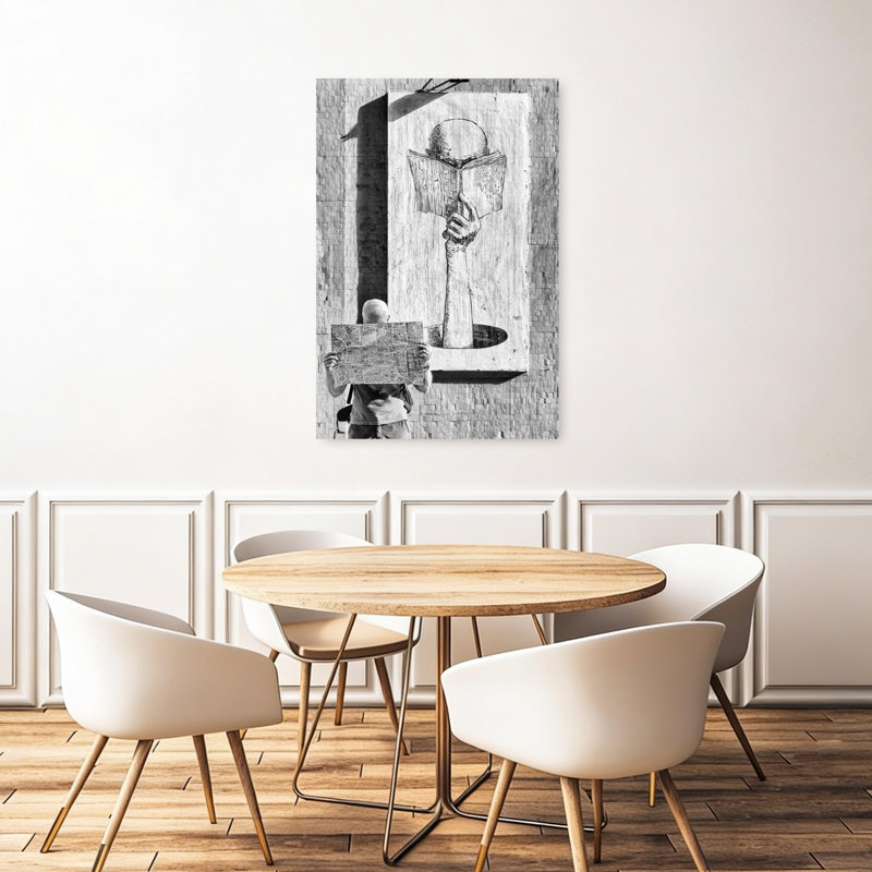 Carte urbaine - Affiche murale contemporaine abstraite, H 48 po x l 32 po