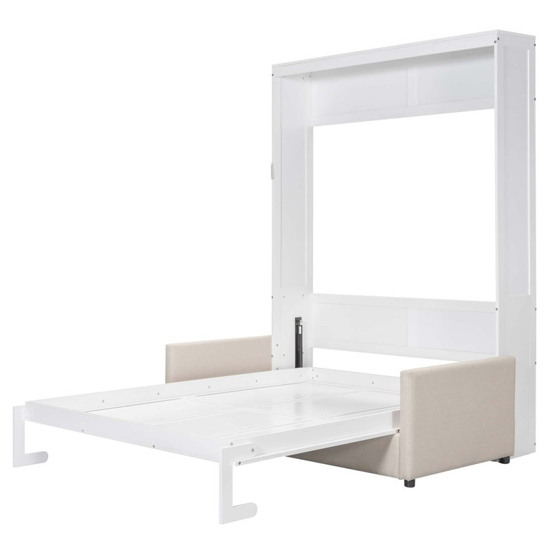Space-Saving Murphy Bed with Integrated Sofa Functionality
