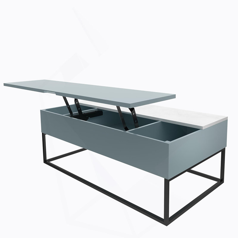 Table basse à plateau relevable, Bleu