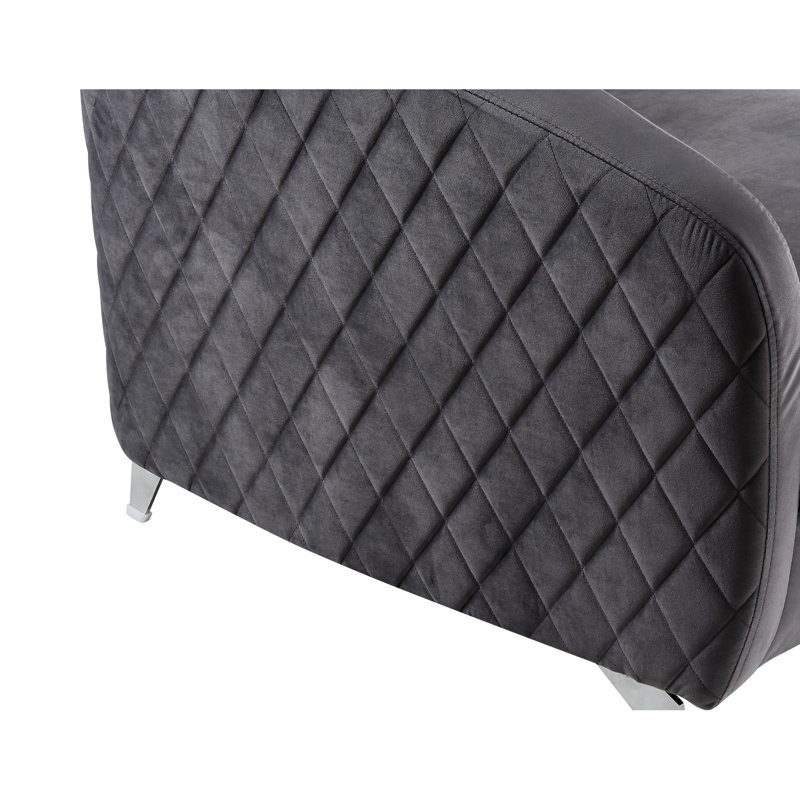 35 po Largeur du colis: fauteuil en velours gris, fauteuil de style élégant avec poids de 54,21 lb