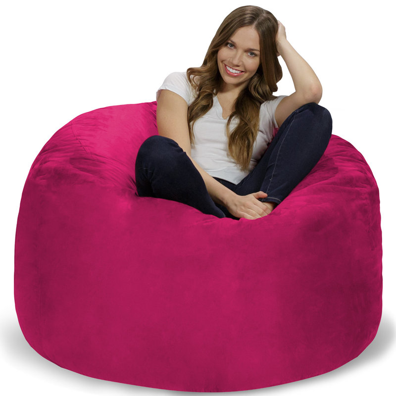 Bean Bag Chair - Shredded Memory Foam Filled Round Furniture Bean Bag Chair with Removable and Machine Washable Cover - Bean Bag Sofa Lounge Chair with Soft Micro Fiber Cover  - Bean Bags in Multiple Colors and Sizes
