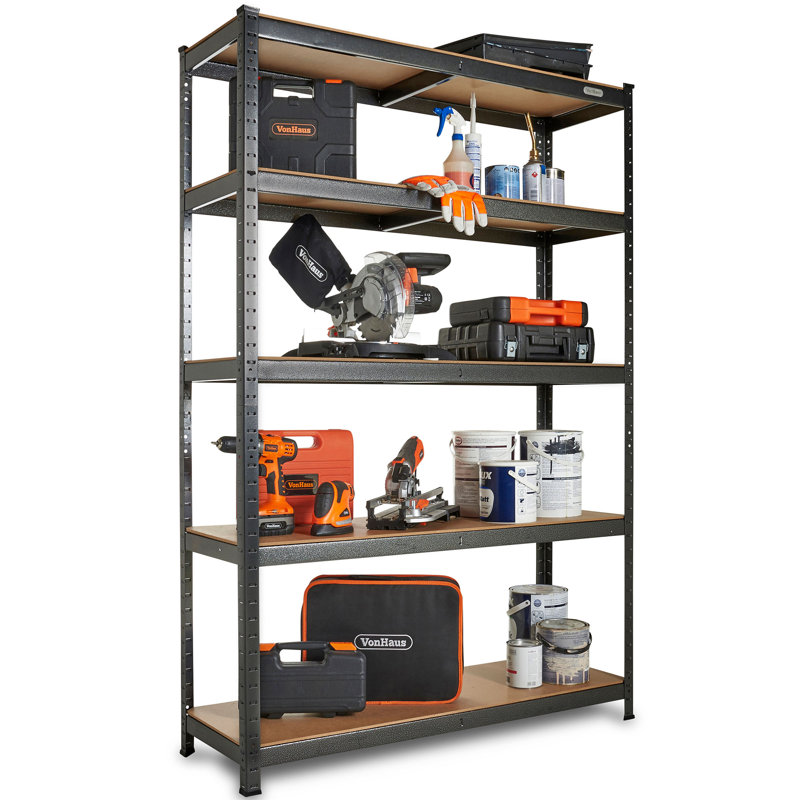 90cm W Metal Shelving Unit, 180cm H x 120cm W x 40cm D