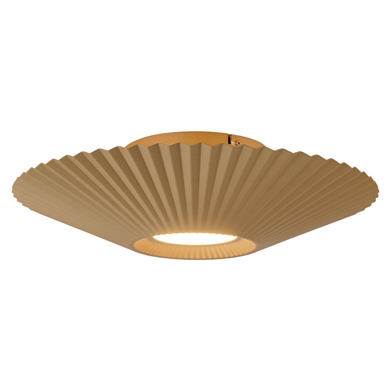 Lievens 18-in Gold Dimmable LED Semi-Flush Mount, Gold, 18-in