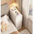 Cream-Style Ultra-Narrow 2-Drawer Nightstand, Modern Minimalist Bedroom Gap Storage Side Table, No-Assembly Compact Cabinet