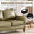 Barton 80.31'' Faux Leather Square Arm Sofa-1670219365