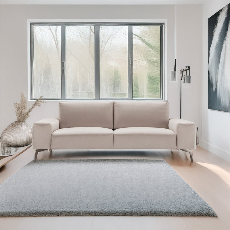 Callowhill Microfiber Sofa In Light Gray