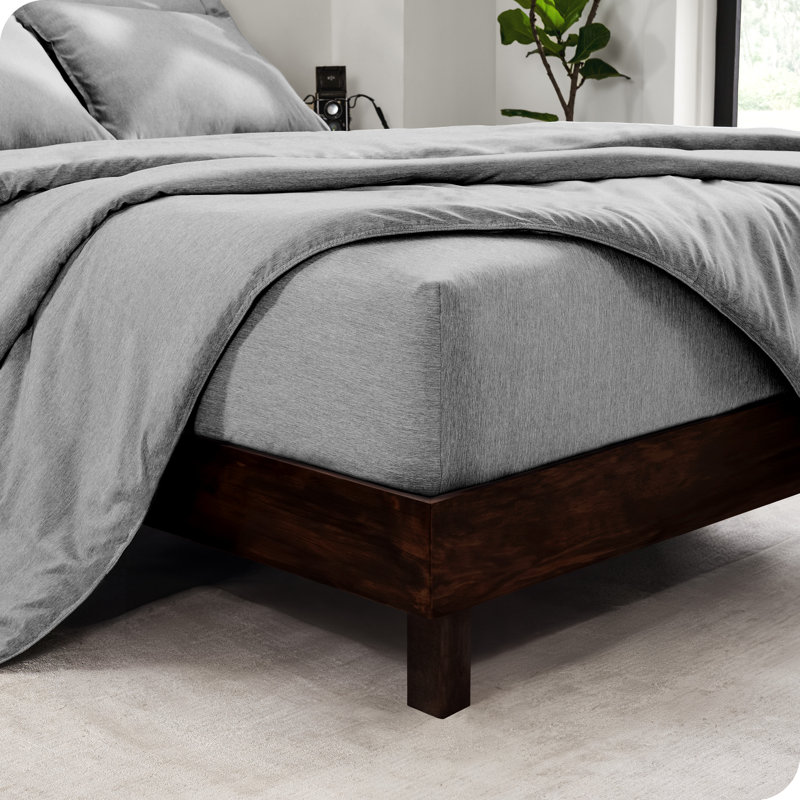 Complete Bedding Set - Soft Microfiber, Heather Charcoal, King Comforter + 7 Additional Pieces