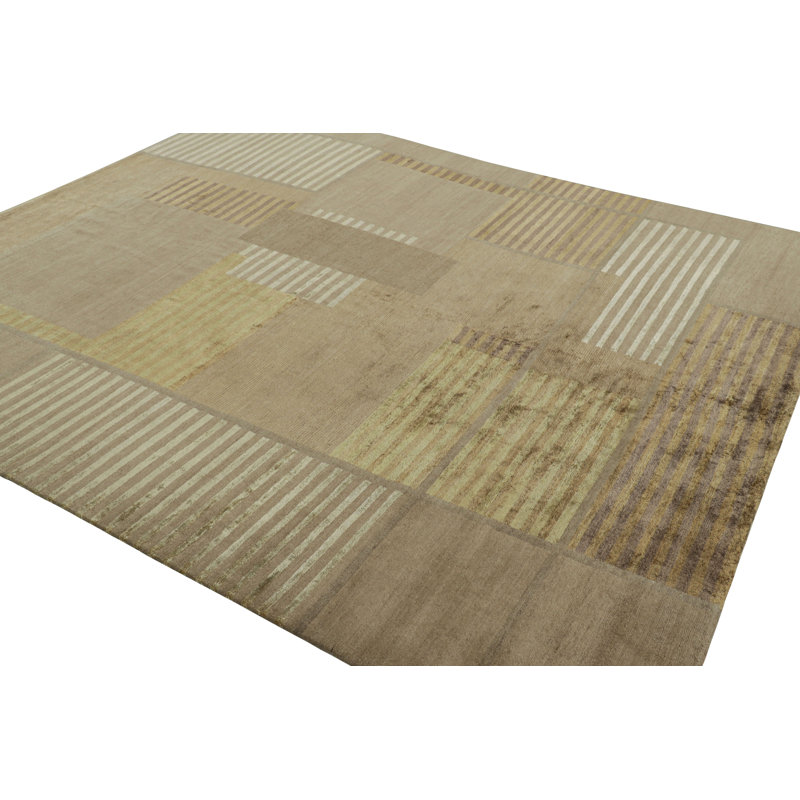 Rug & Kilim’S Modern Geometric Rug In Brown Tones