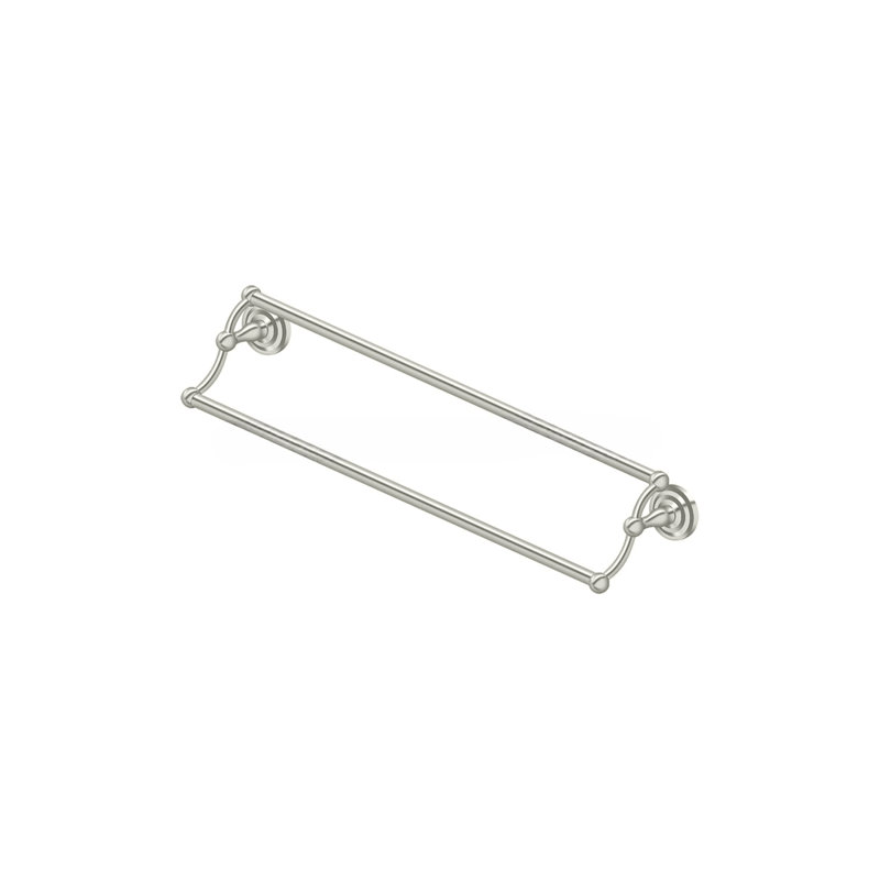 Deltana R2006-U26 24" Center To Center R-Series Bathroom Towel Bar Double Chrome, Polished Nickel