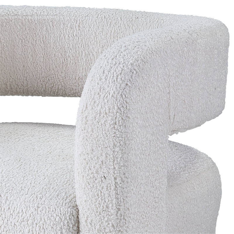 Chaise blanche moderne à dossier serré Newton