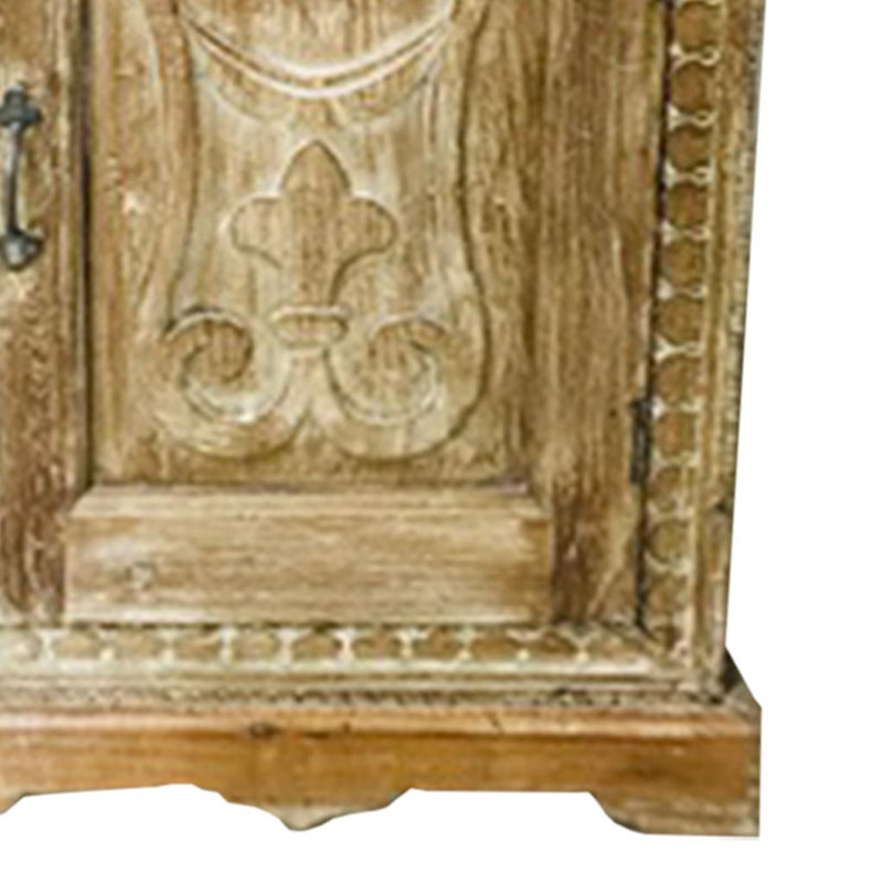 WOODEN BEDSIDE
