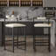 Ensemble de 2 tabourets de bar rembourrés en similicuir avec tabourets de bar modernes et structure en métal pour comptoir, îlot de cuisine