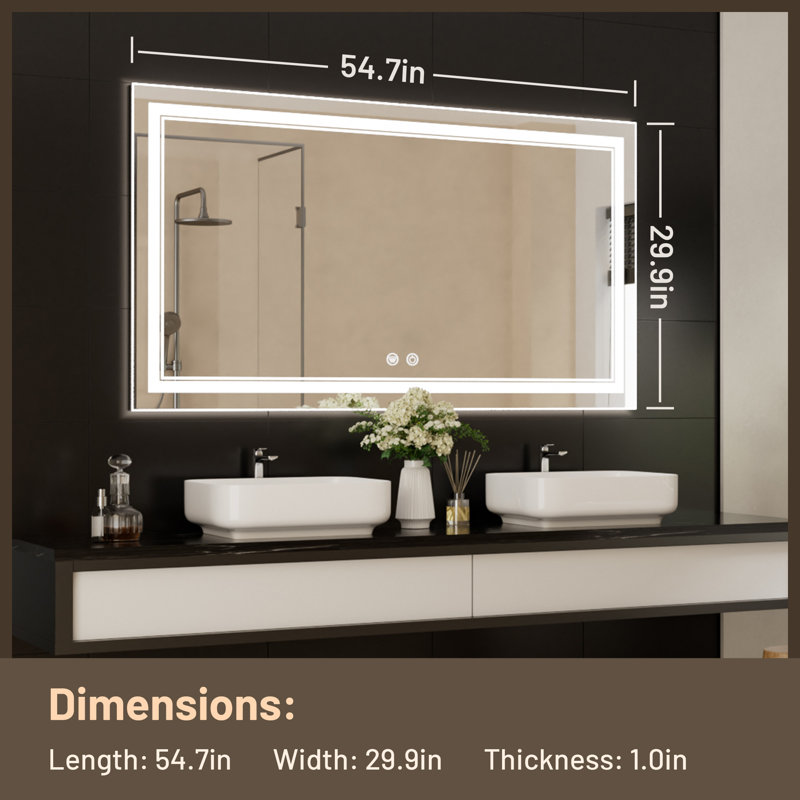 Miroir de salle de bain Kaelia, 30 po x 55 po