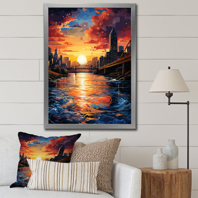 City Pittsburgh Popart III - impressions sur toile Cityscapes