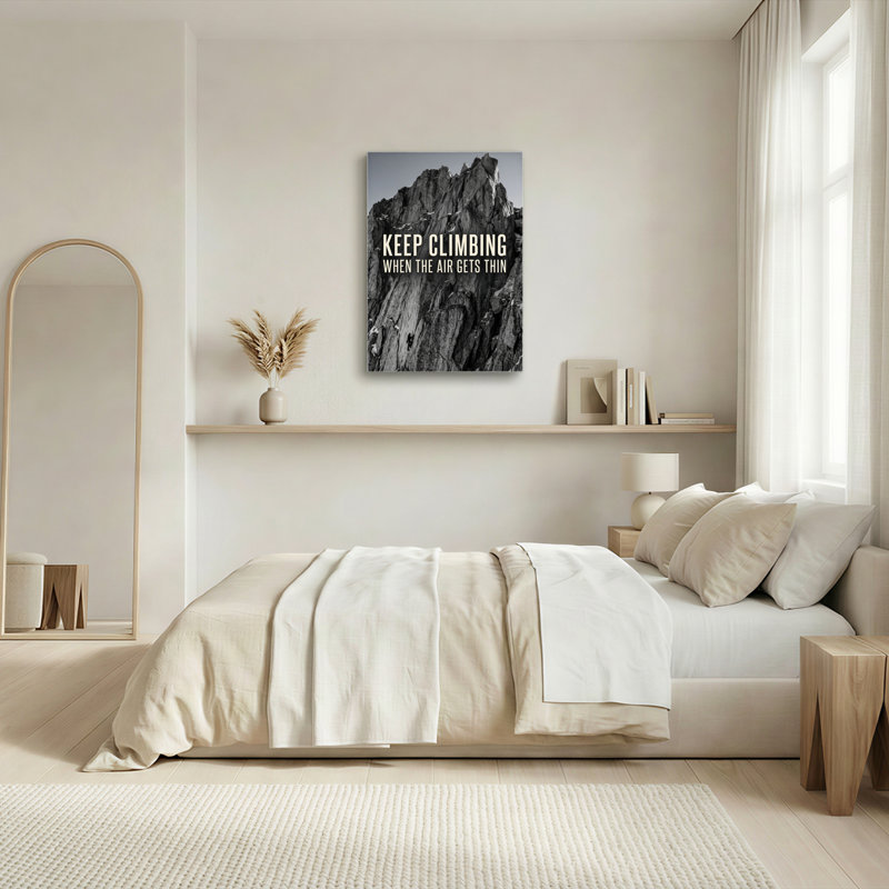 Art mural sur toile Gallery Wrap pour le salon, la chambre à coucher, le bureau ou le vestibule - décoration murale décorative avec sommet de montagne