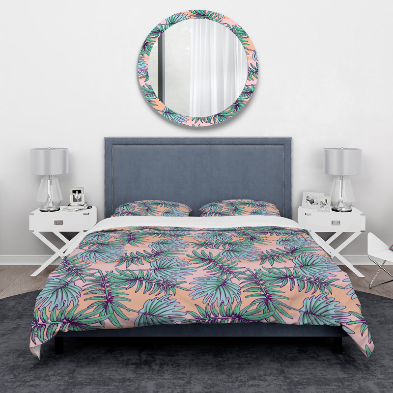 Ensemble de housse de couette tropical, Housse de couette très grand + 2 taies décoratives