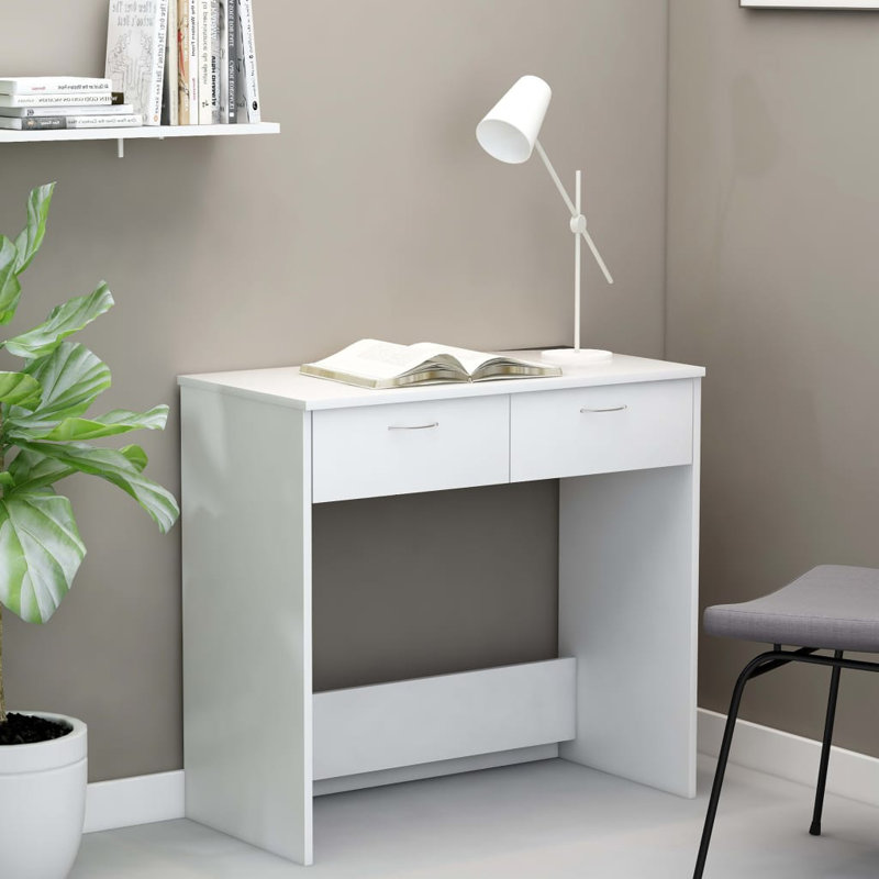Bureau Bureau d'ordinateur Bureau à domicile Table de travail en bois d'ingénierie, Blanc