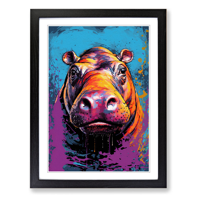 Hippo Pop - Framed Print