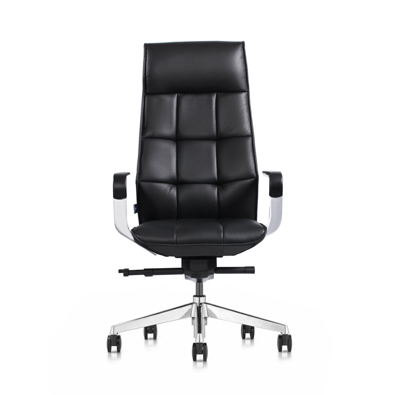 Fauteuil de direction ergonomique en cuir véritable