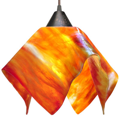 Amergin Flame Handcrafted Glass 1-Light Pendant