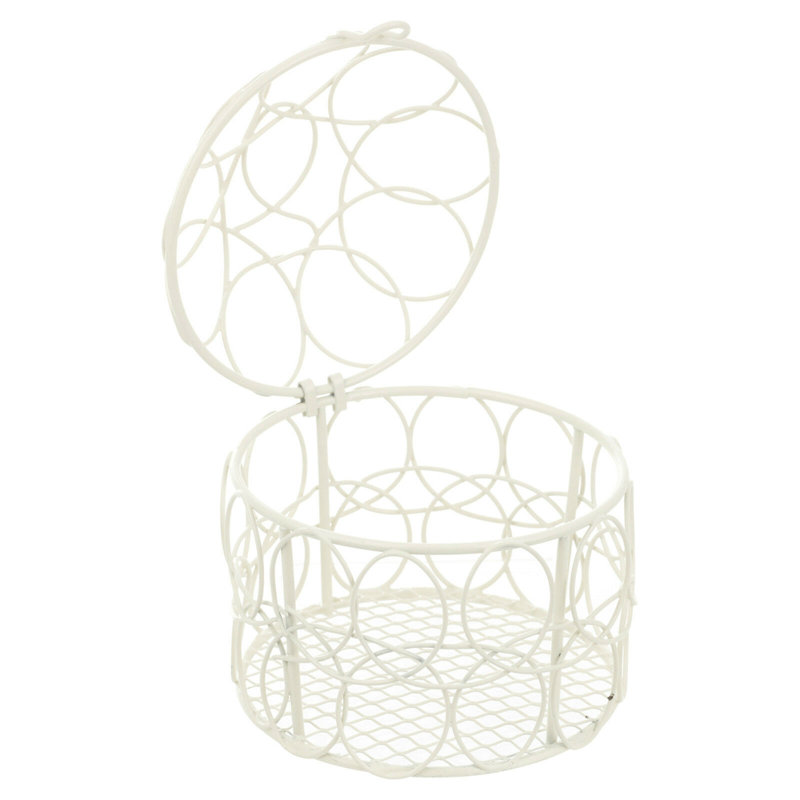 Menton Decorative Bird House Or Cage, Ivory
