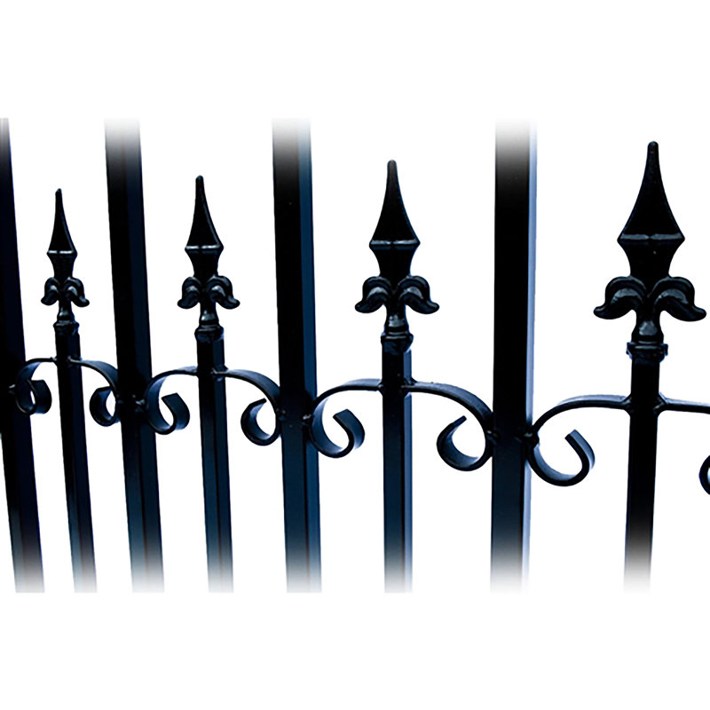 Automated Steel Dual Swing Driveway Gate and Gate Opener Complete Kit – Venice Style, 6' H x  16' W