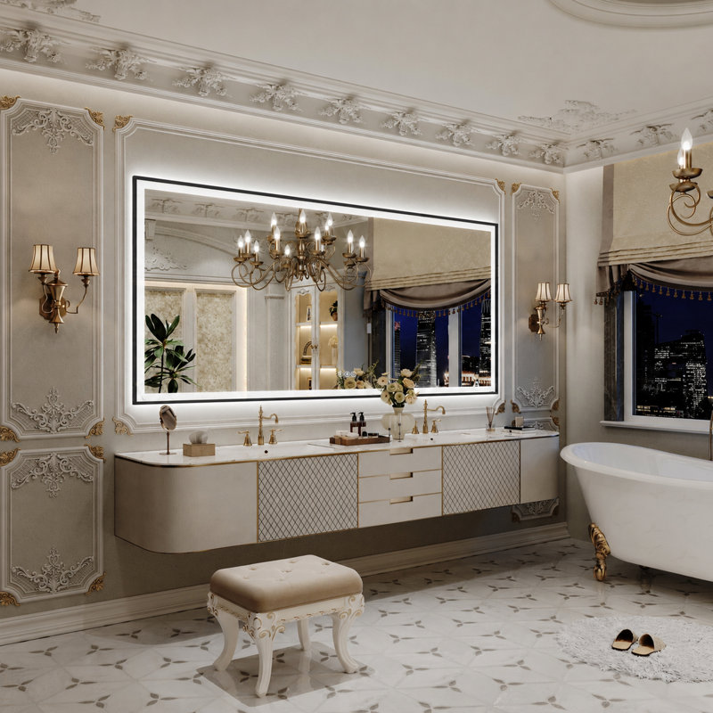 Miroir de salle de bain Lunara, 88 po x 38 po