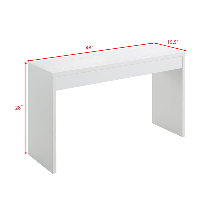 Console Desk Table, White