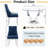38.9" Round Glass Dining Table Set for 4, Modern 5-Pieces Kitchen Table set, Tempered Glass Table with 4 Chenille Upholstered Chairs, for Kitchen, Dining and Apartment-1617396789-1617396790