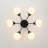 Burnley 6 - Light Sputnik Glass Globe Semi Flush Mount