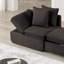 Fauteuil convertible 1 pièce en tissu de style contemporain avec rangement fonctionnel et coussins de salon-445077114