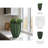 Sculpted Ribbed Ceramic Porcelain Tall Flower Vase for Home Decor - Modern Form Accent Display for Entryway Table Placement - Green-1257525840