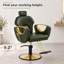 Fauteuil de barbier inclinable de luxe, fauteuil de salon hydraulique réglable en hauteur, fauteuil de coiffeur pour salon de coiffure - Vert-1170792343