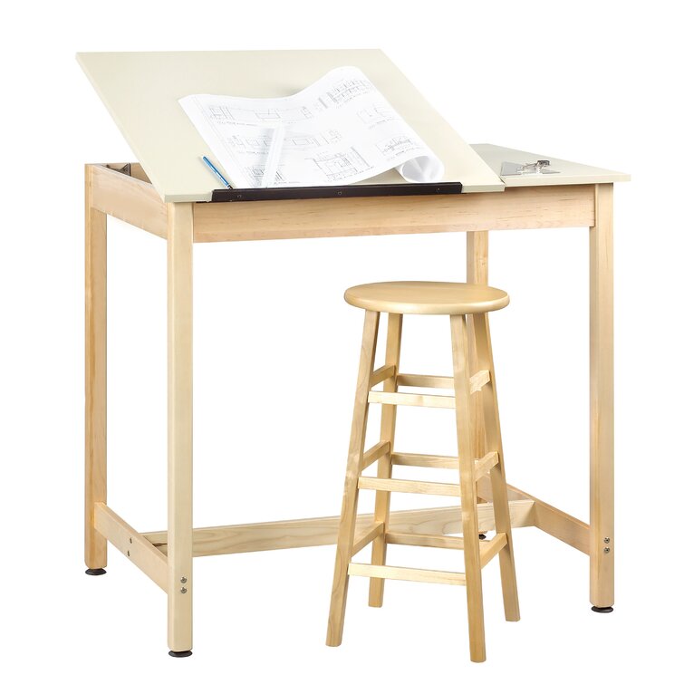 Diversified Woodcrafts Adjustable Solid Wood Base Drafting Table | Wayfair