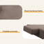 Chaise longue en velours côtelé luxueux avec 3 coussins, canapé-lit convertible avec poche de rangement, conception sans cadre-1454528077
