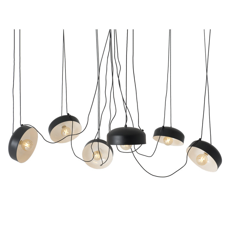 Allan 6 - Light Unique/Statement Pendant, Black
