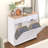 10-Gallon Double Tilt Trash Cabinet With 2 Drawers, Trash Cabinet With Storage On Wheels-105851170