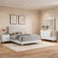 Ensemble de chambre à coucher 4 pièces Dle, capitonné, or moderne Dle-117056011-117056010