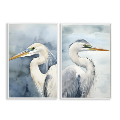 Aquarelle détaillée, oiseaux de plage, ensemble de 2 giclées par Petal Prints Design