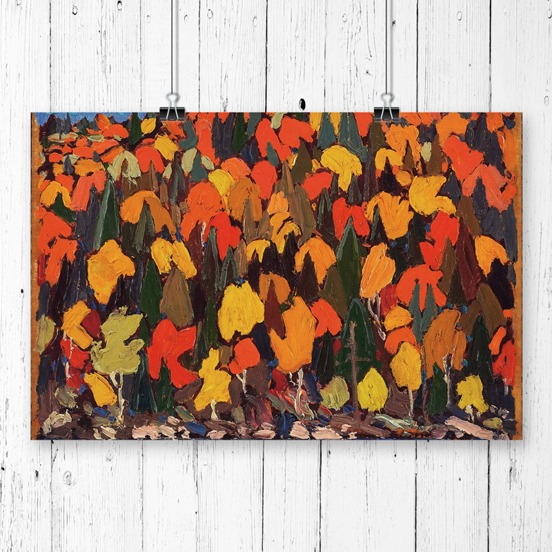 Tom Thomson Autumn Foliage - Frameless Print, 29.7cm H x 42cm W