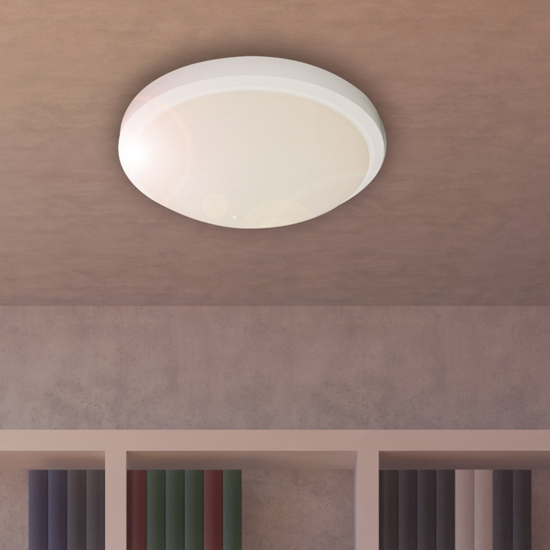 Escondido Flush Mount, White, 5" H x 13" W