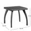 Table d'appoint d'extérieur grise 16,99 "avec support de construction